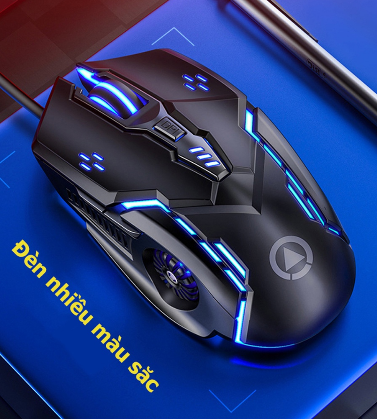 Chuột máy tính có dây G5, chuột gaming DPI 4 cấp độ, hiệu ứng đèn nền đổi 7 màu- Hàng chính hãng