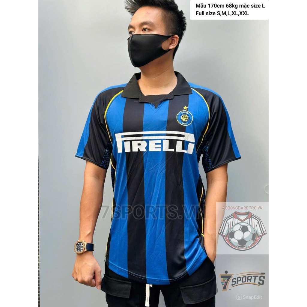 Áo Bóng Đá Retro Inter Milan 2001 - Sân Nhà bản cao cấp vải Cotton Polyester