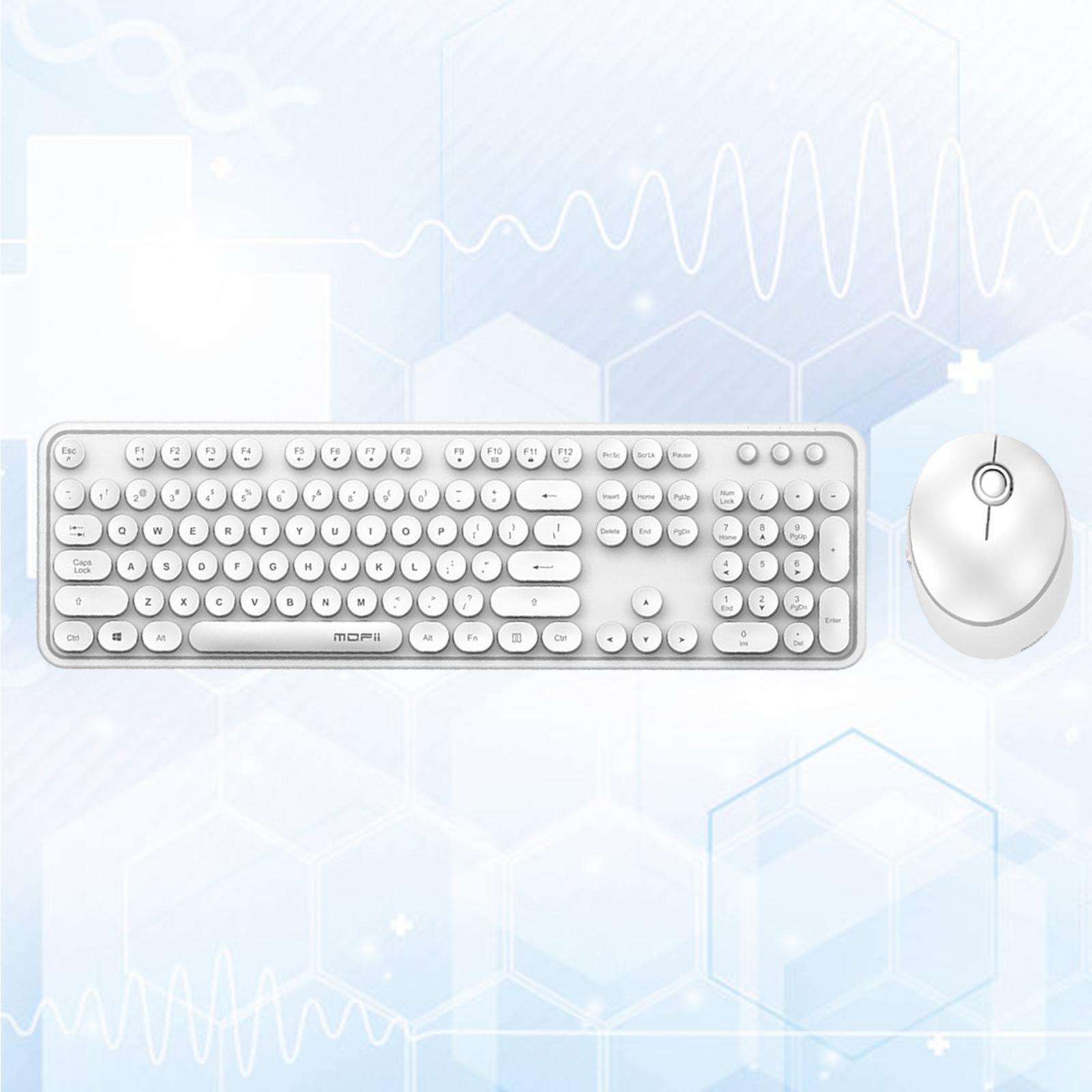 Mini Wireless 2.4G Keyboard With Mouse With White