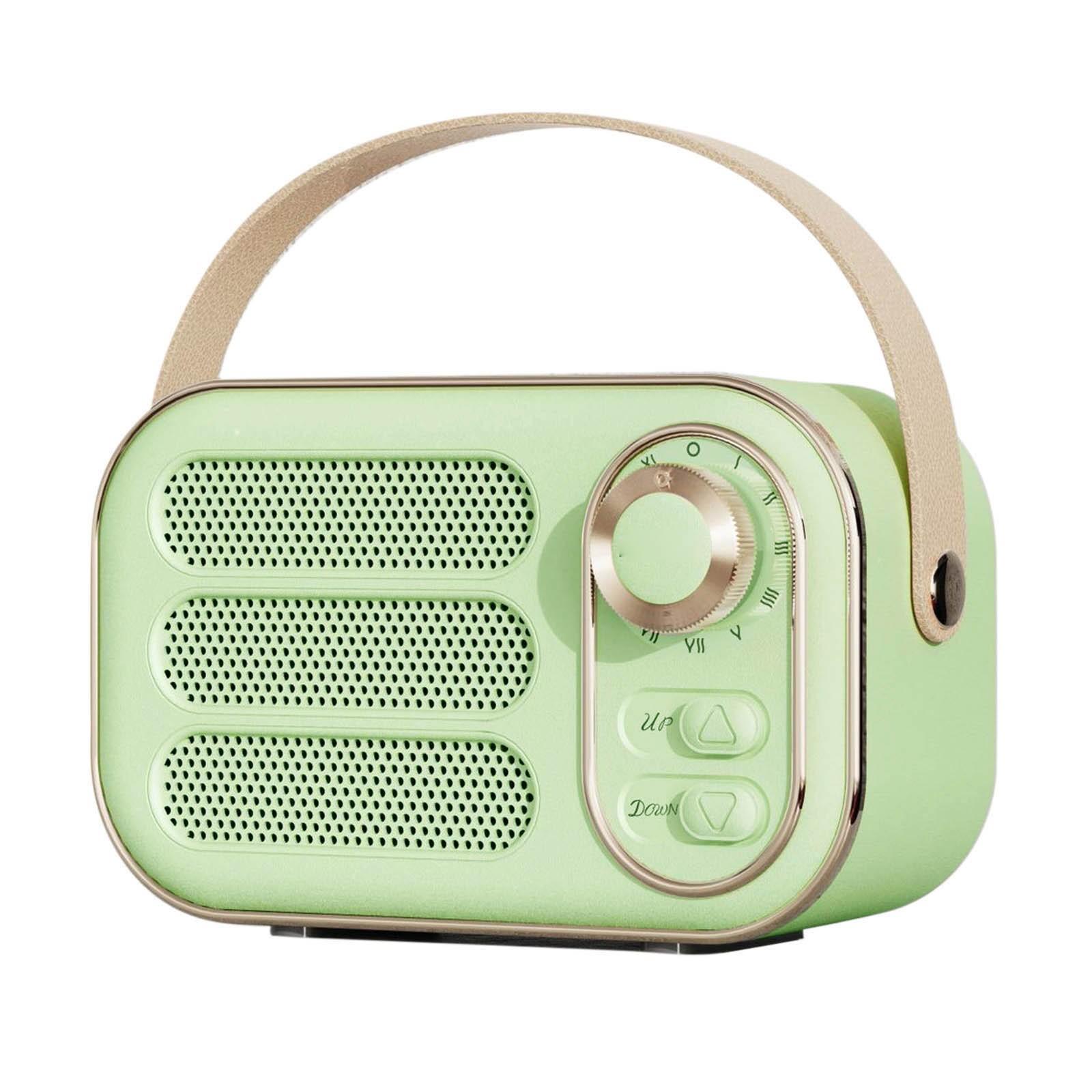 Loa bluetooth không dây retro trang trí retro trang trí nhà bếp cổ điển dễ thương người dùng phòng ngủ cho các thiết bị iOS Android Color: Pink Woofer Size/Full-Range Size: One Size