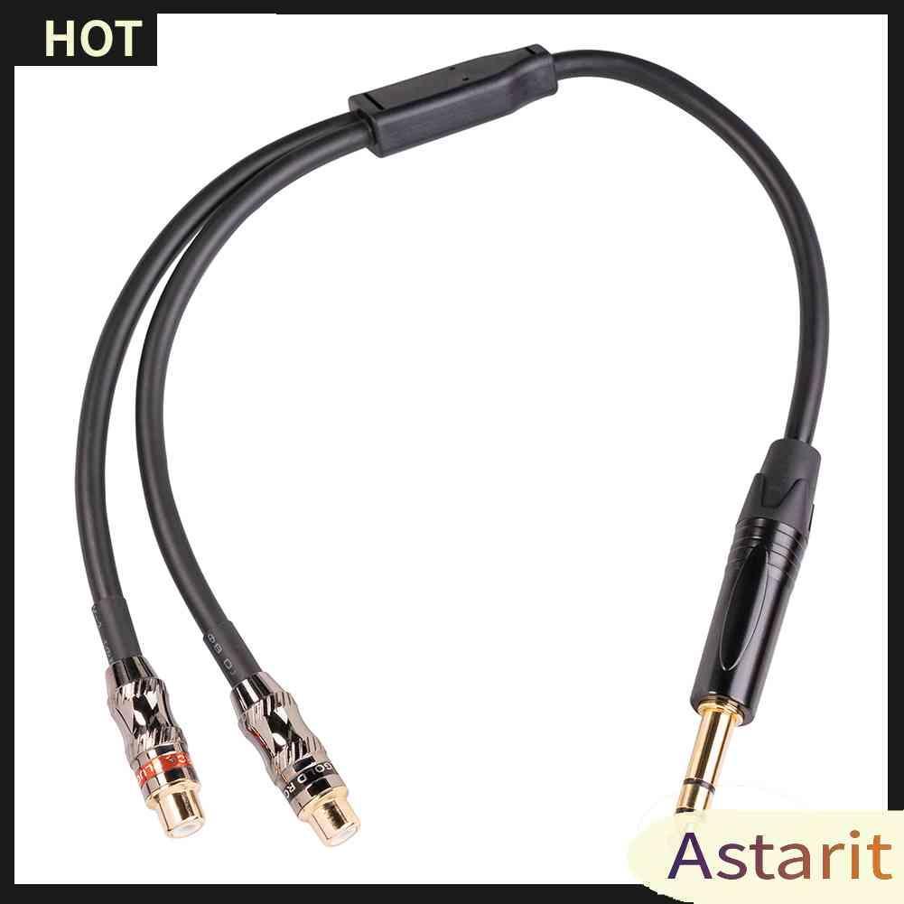 Cáp Chia Audio 6.35mm ĐầU CắM Sang Lỗ CắM 2RCA Mạ VàNg 24k
