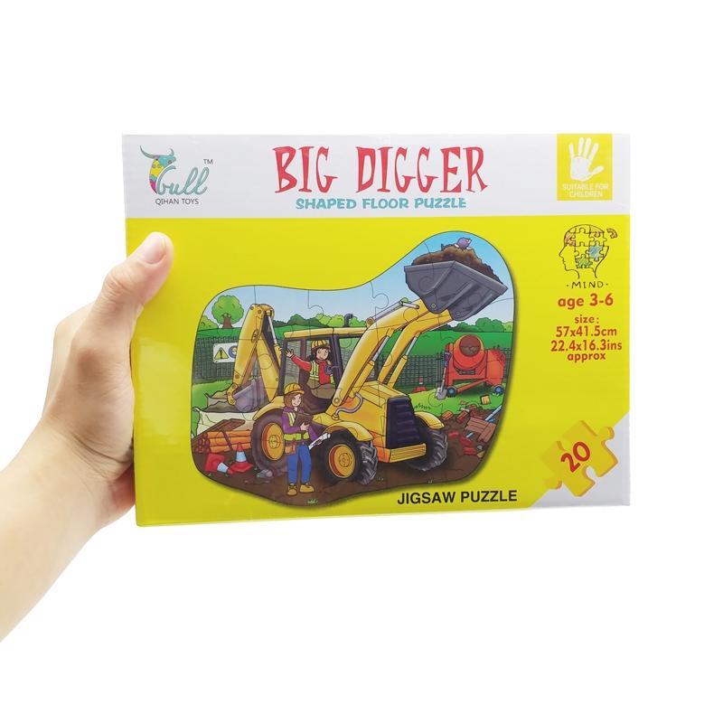 Bộ Xếp Hình Puzzle Big Digger - Qihan Toys 8219 (20 Mảnh Ghép)