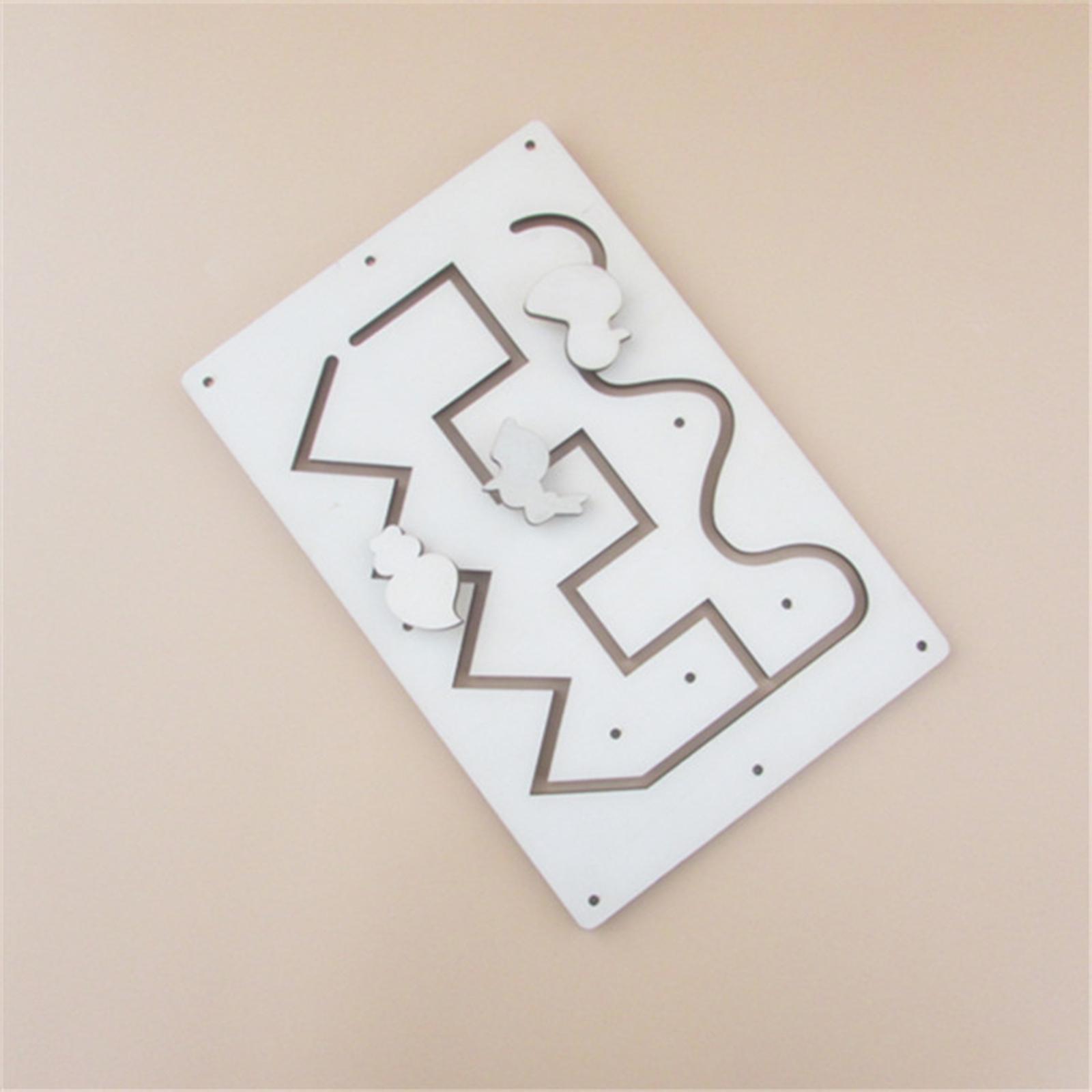 Unpainted Busy Board Slide Track ,Motor Skill Indoor Play Montessori Early Educational, slide Track Sensory Board Parts, for Game Gifts