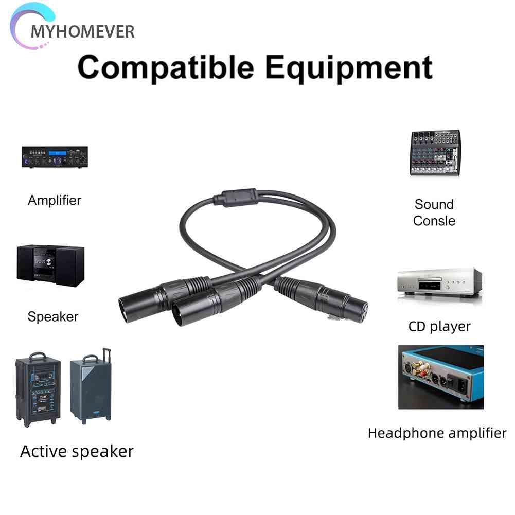 Cáp Chia 3 Pin XLR Sang XLR KéP HìNh Chữ Y 50cm - MàU Đen