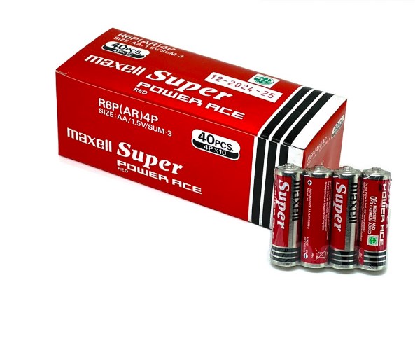 Pin Super Ace AA vỉ 4 viên MAXELL R6P(AR)4P - Hàng chính hãng 