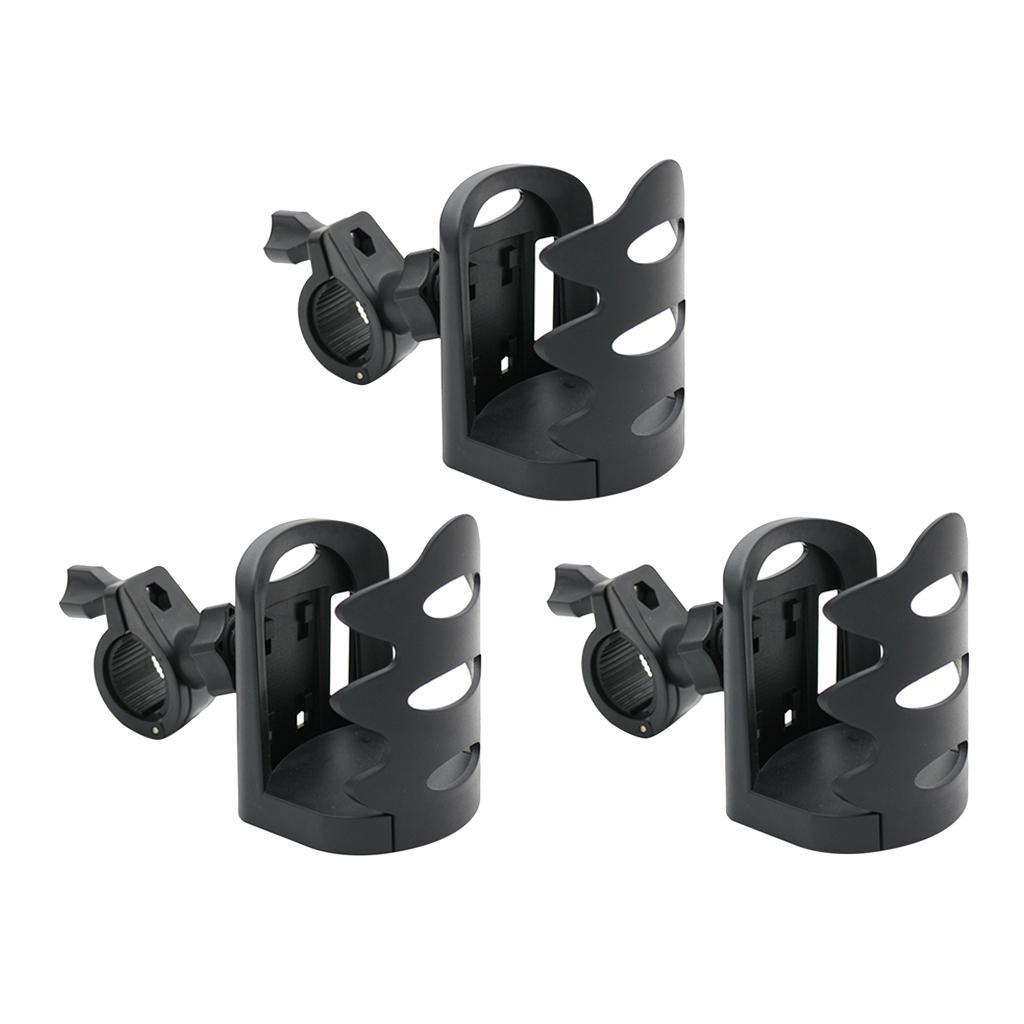 3Pcs Adjustable Motorcycle Handlebar Can Drink Bottle Cup Holder Mount
