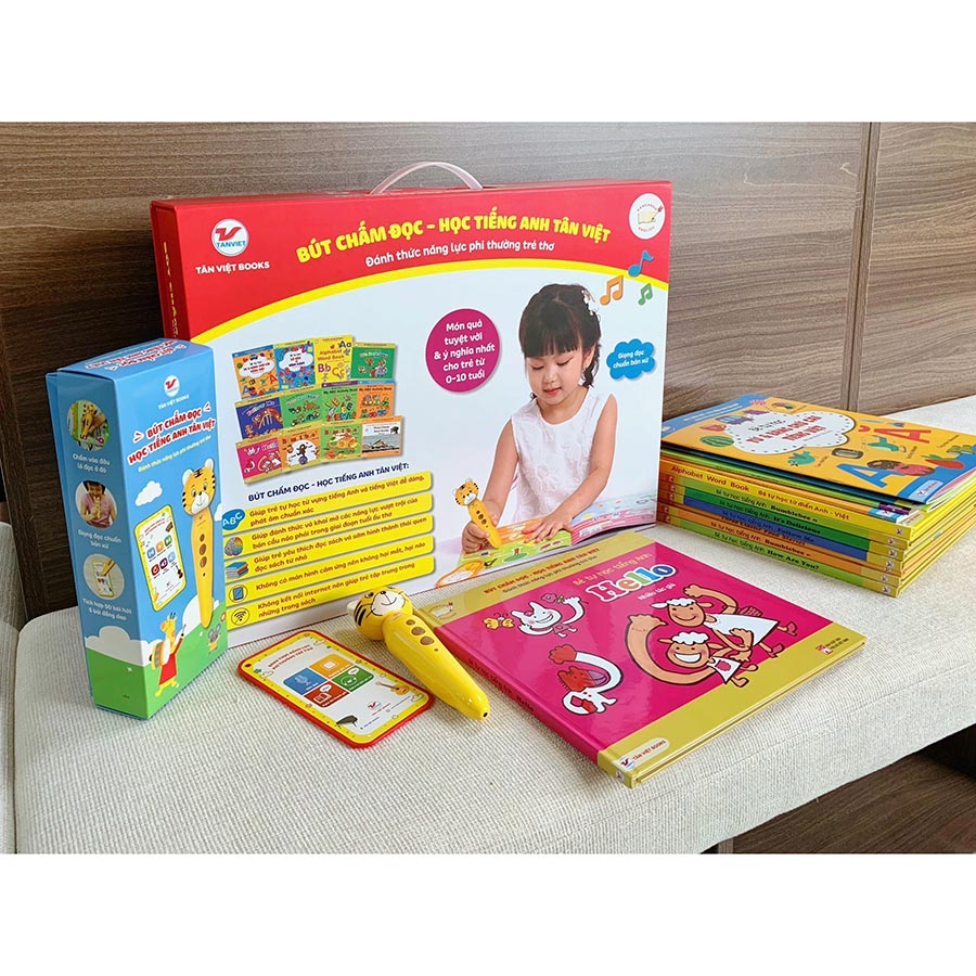 Bộ Sách Học Tiếng Anh: Bút Chấm Đọc- Học Tiếng Anh - Đánh Thức Năng Lực Phi Thường Từ Trẻ Thơ : Dành Cho Trẻ Từ 0 Đến 10 Tuổi (Tặng kèm 12 cuốn sách)