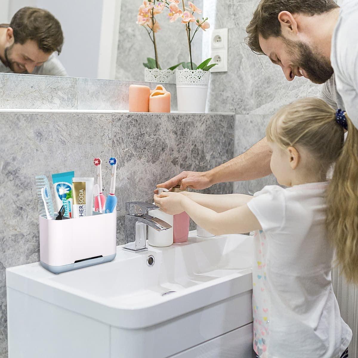 Hộp đựng bàn chải đánh răng cho phòng tắm, hộp đựng kem đánh răng và bàn chải đánh răng