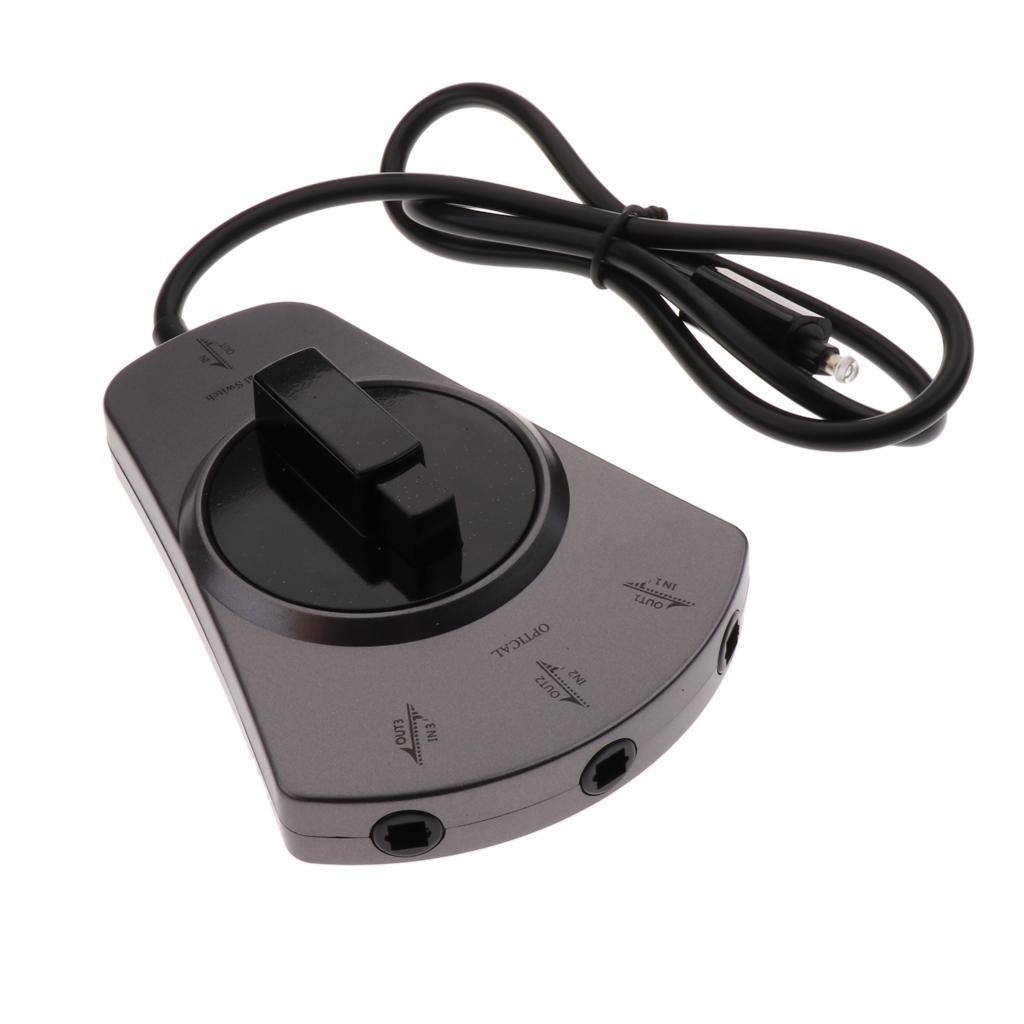 3input 1 output Digital Optical Audio Switcher Toslink Selector Switch Wired