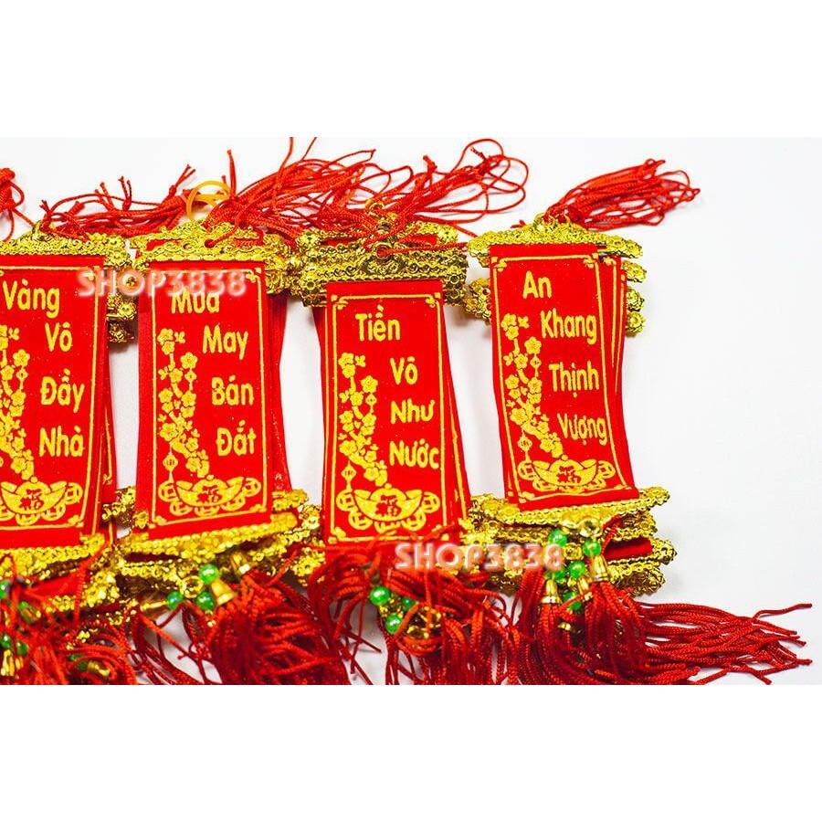 Bộ 10 Liễng Đỏ Chúc Tết Treo Trang Trí Cây Mai , Đào , Tắc Đón Tết