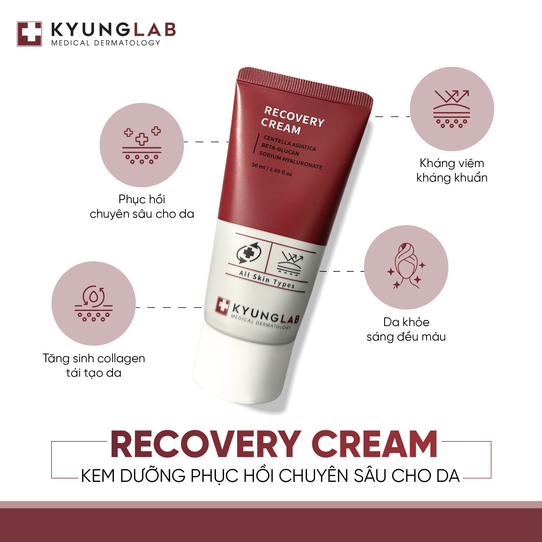Kem Dưỡng Da Phục Hồi Chuyên Sâu Kyung lab Recovery Cream 50ml