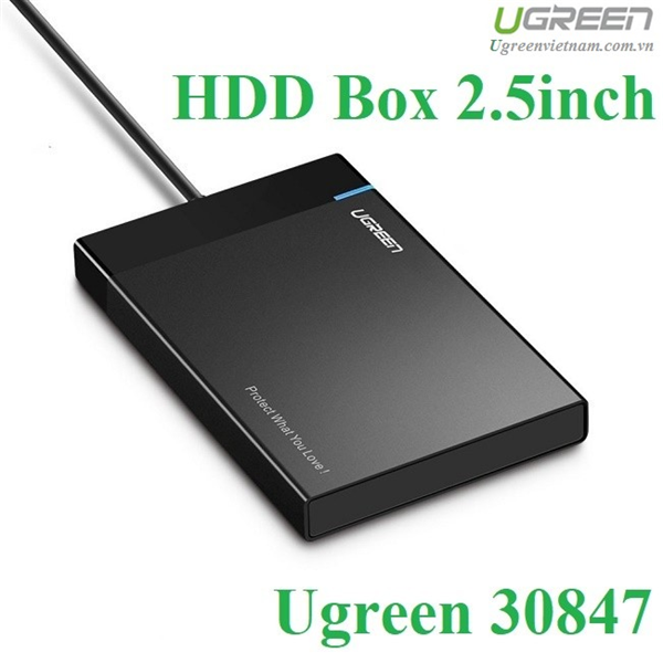 Box đựng ổ cứng 2.5 sata cổng USB 3.0 Ugreen 30847-Hàng chính hãng.