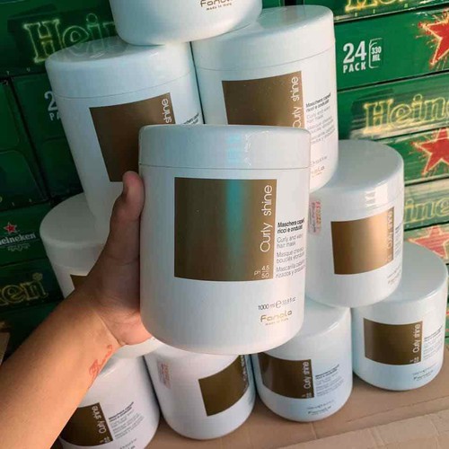 Kem hấp tái tạo dành cho tóc uốn xoăn Fanola Curly Shine 1000ml