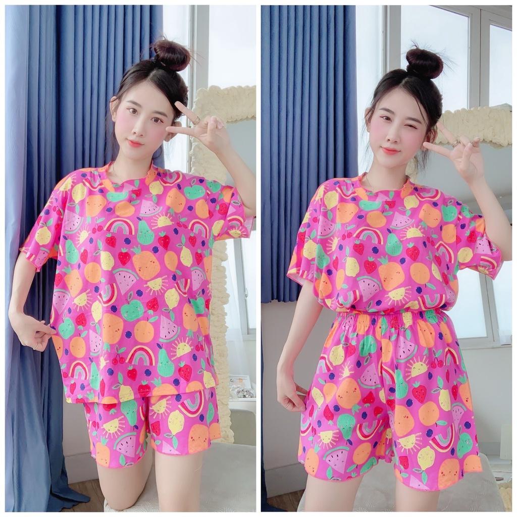 Bộ thun mặc nhà họa tiết ngộ nghĩnh, bắt mắt