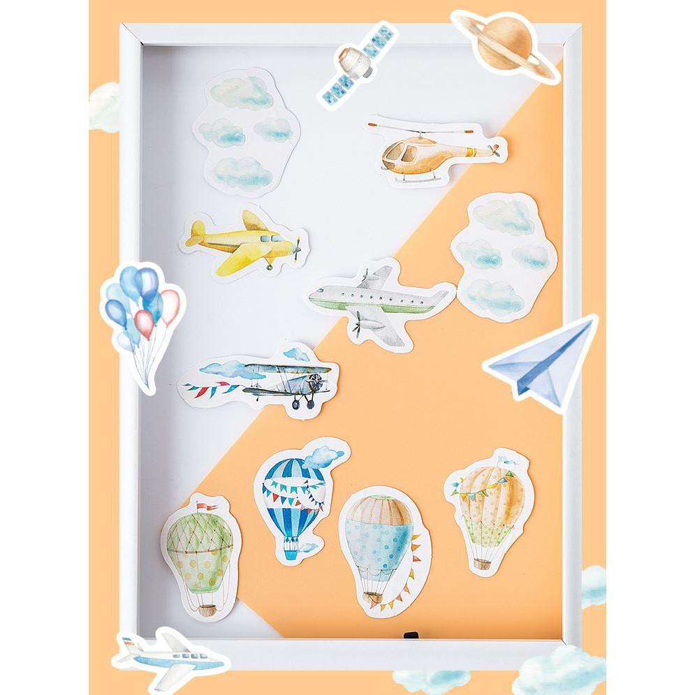 Bộ 46 Sticker Hàn Quốc hoạt hình dán trang trí E34