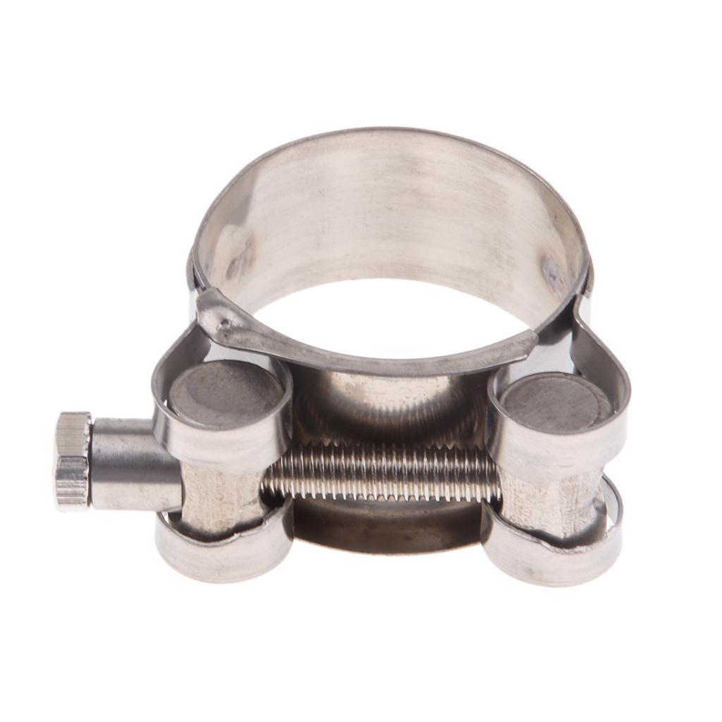4xMotorbike Exhaust Clamp Clip Stainless Steel  Clamps 32-35mm
