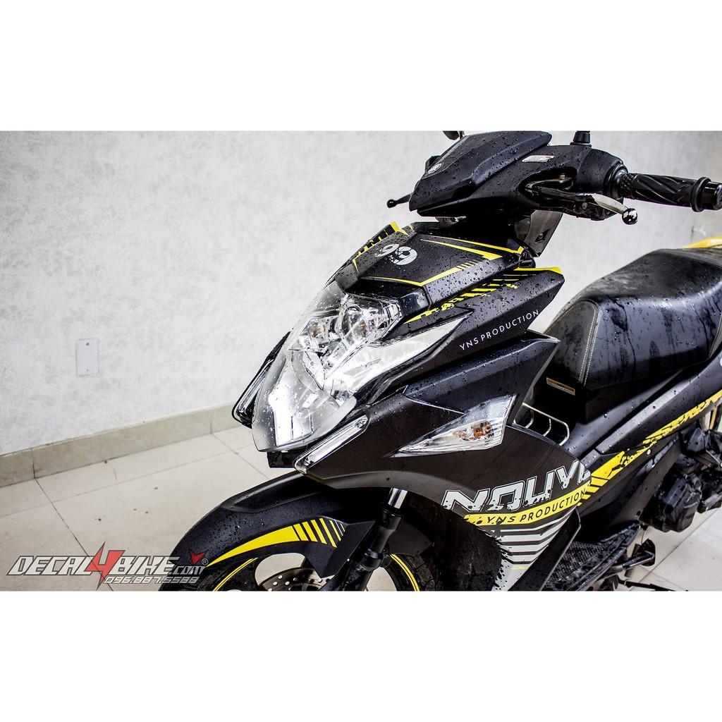 Tem dành cho xe NOUVO 6 BLACK YELLOW MXKING