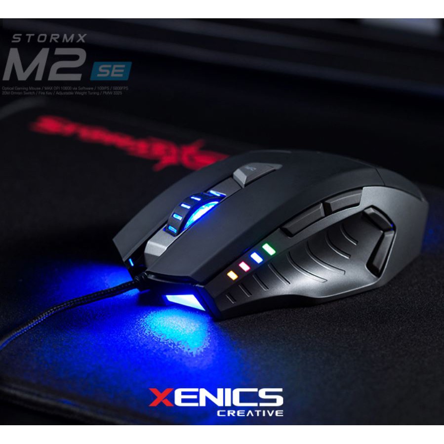 Chuột chơi GAME XENICS STORMX M2 10.000DPI 9 nút_HÀNG CHÍNH HÃNG