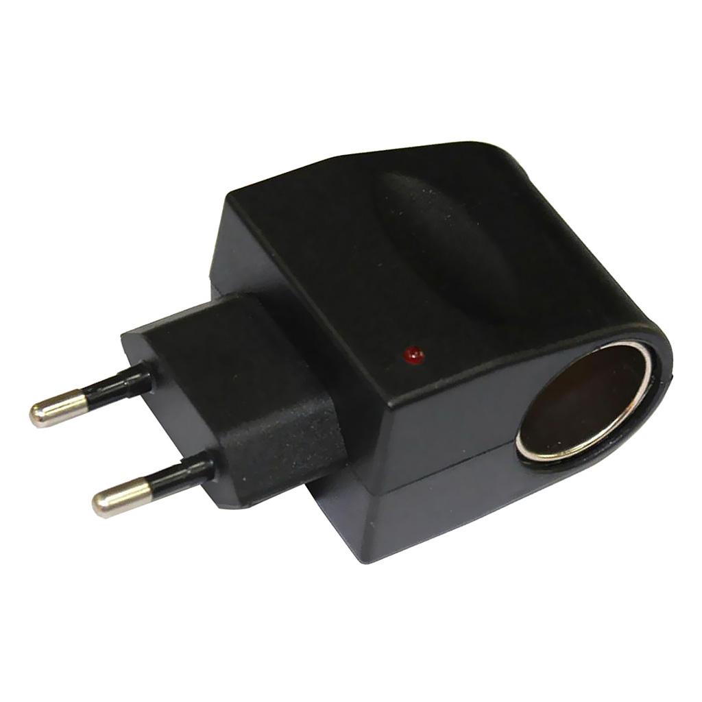 2xEU Plug 110V-220V AC Power to 12V DC Car Cigarette Lighter Converter Adapter
