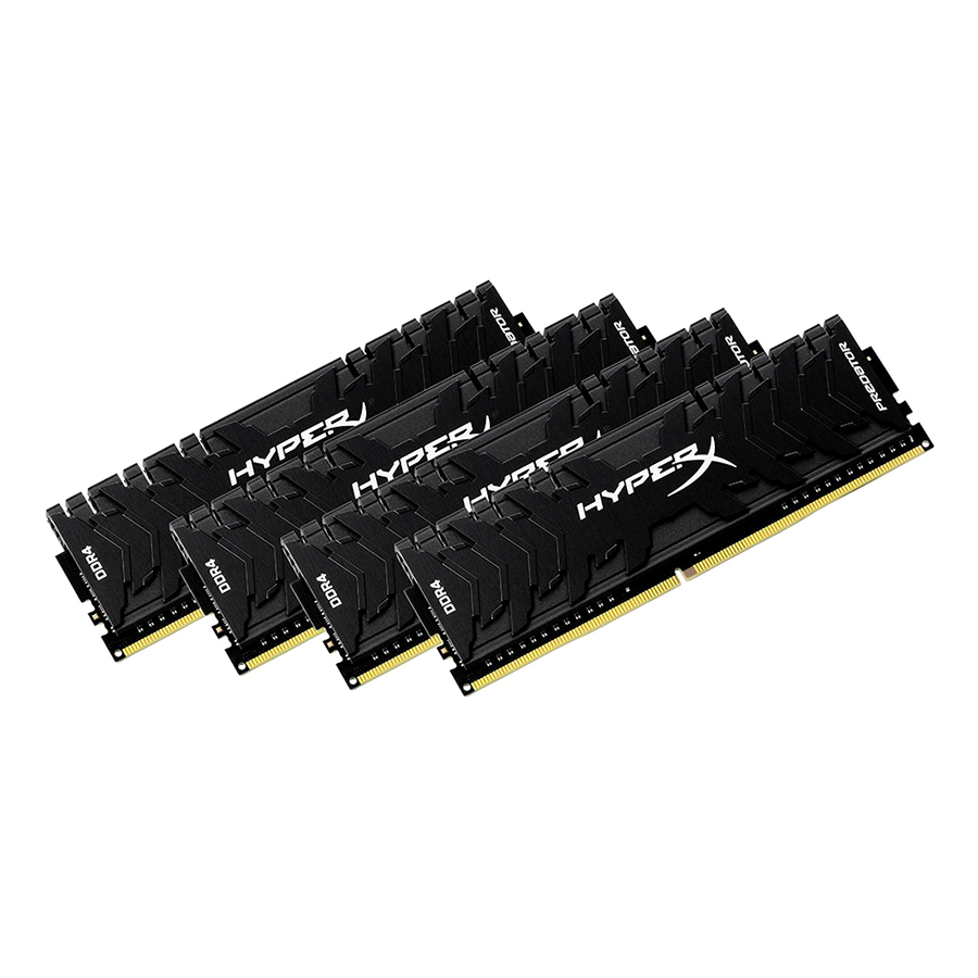 Bộ 4 Thanh RAM PC Kingston 32GB HyperX Predator Black (4 x 8GB) DDR4 3600MHz HX436C17PB3K4/32 - Hàng Chính Hãng