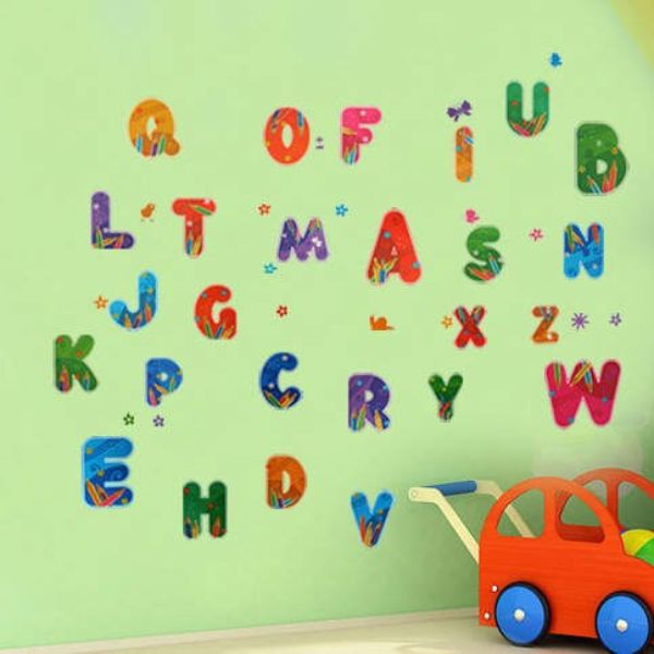 Decal dán tường bảng chữ cái cho bé có sẵn keo EB50