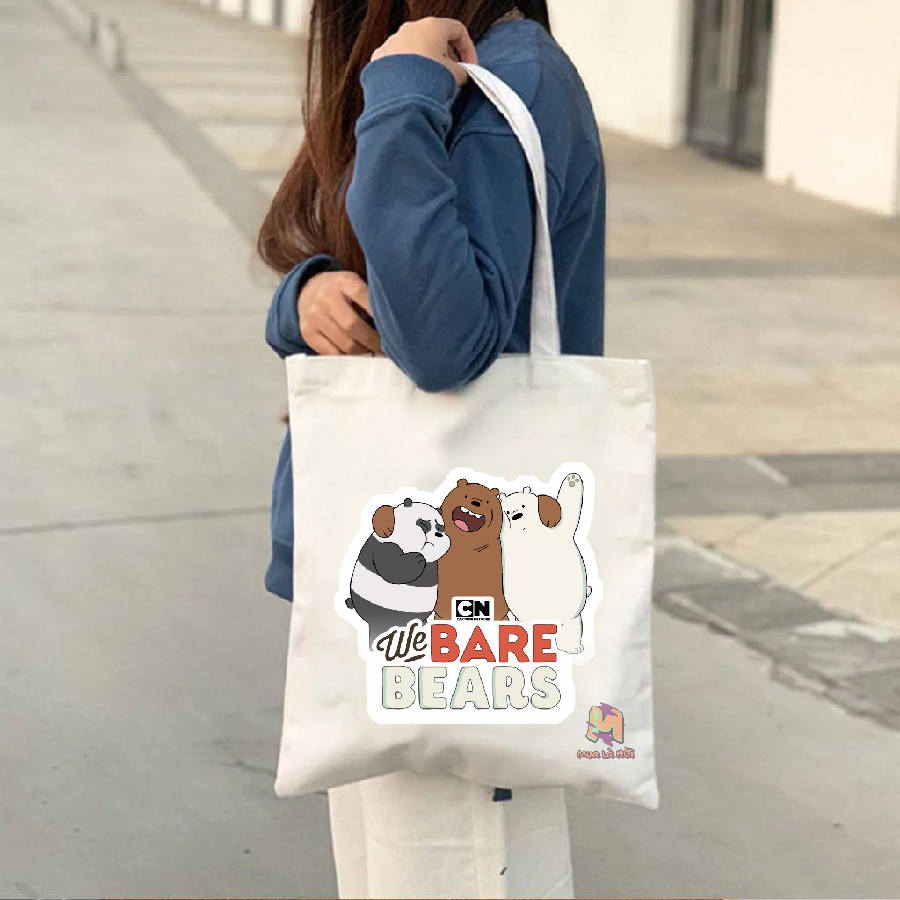 Túi Tote in hình chủ đề We bare bears