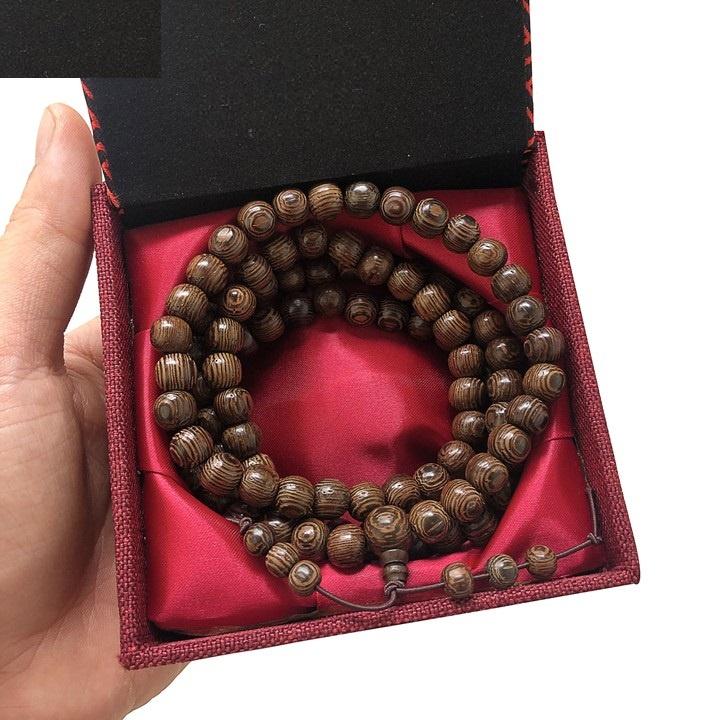 Vòng tay gỗ 108 hạt kèm hộp đẹp