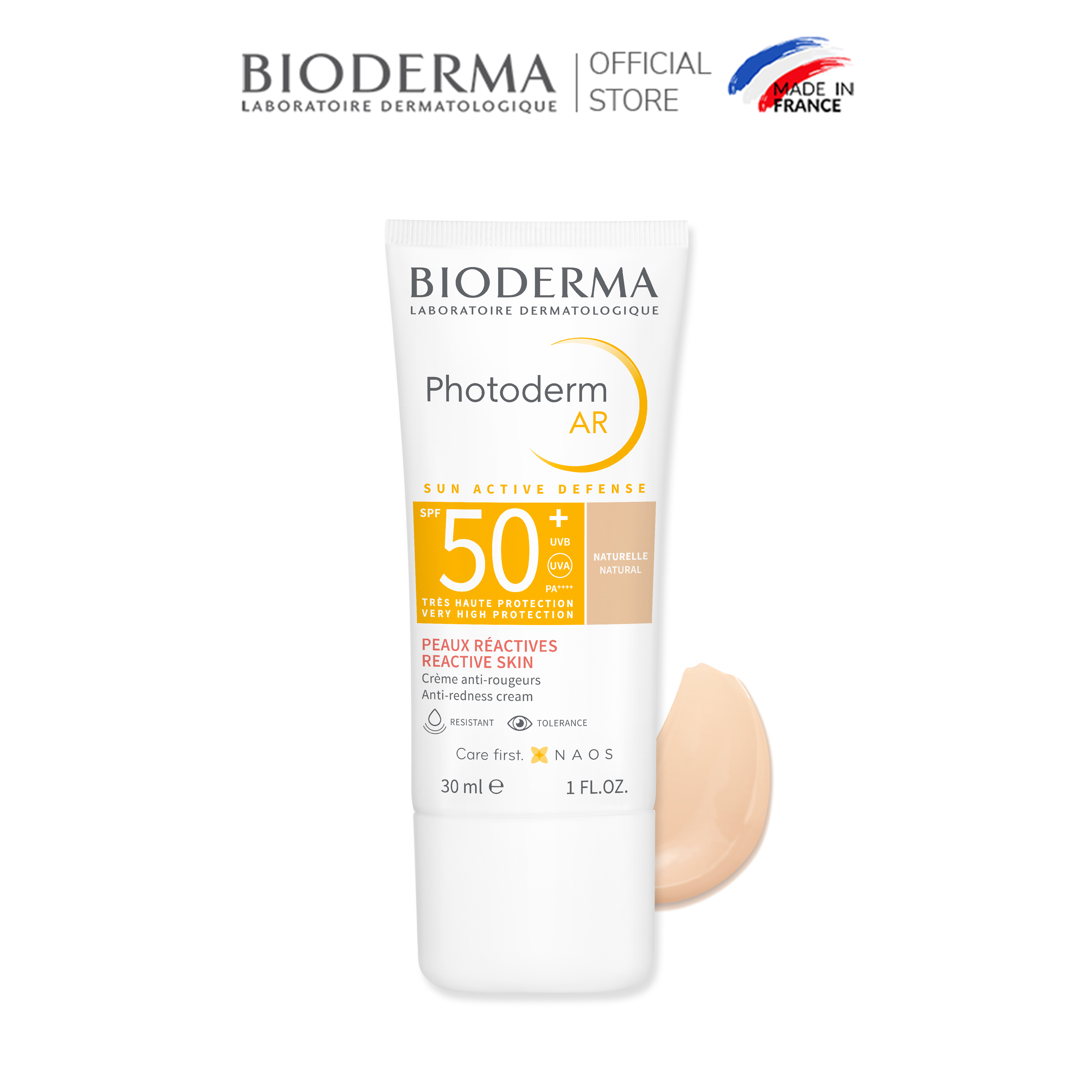 Kem chống nắng làm dịu mẩn đỏ &amp; đều màu da nhạy cảm Bioderma Photoderm AR SPF50+ - 30ml