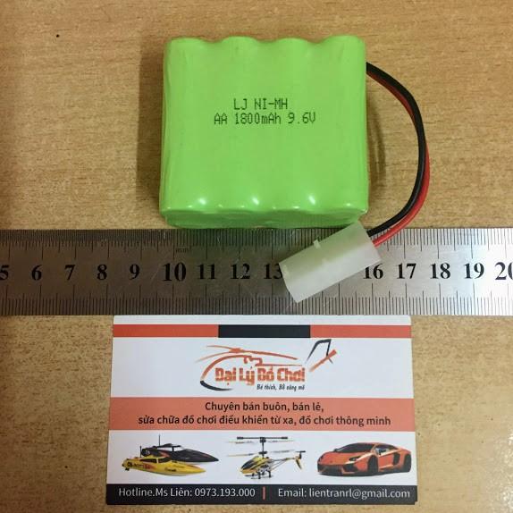 Pin sạc 9.6V dung lượng 1800mAh xếp 2 tầng chân cắm ket2p