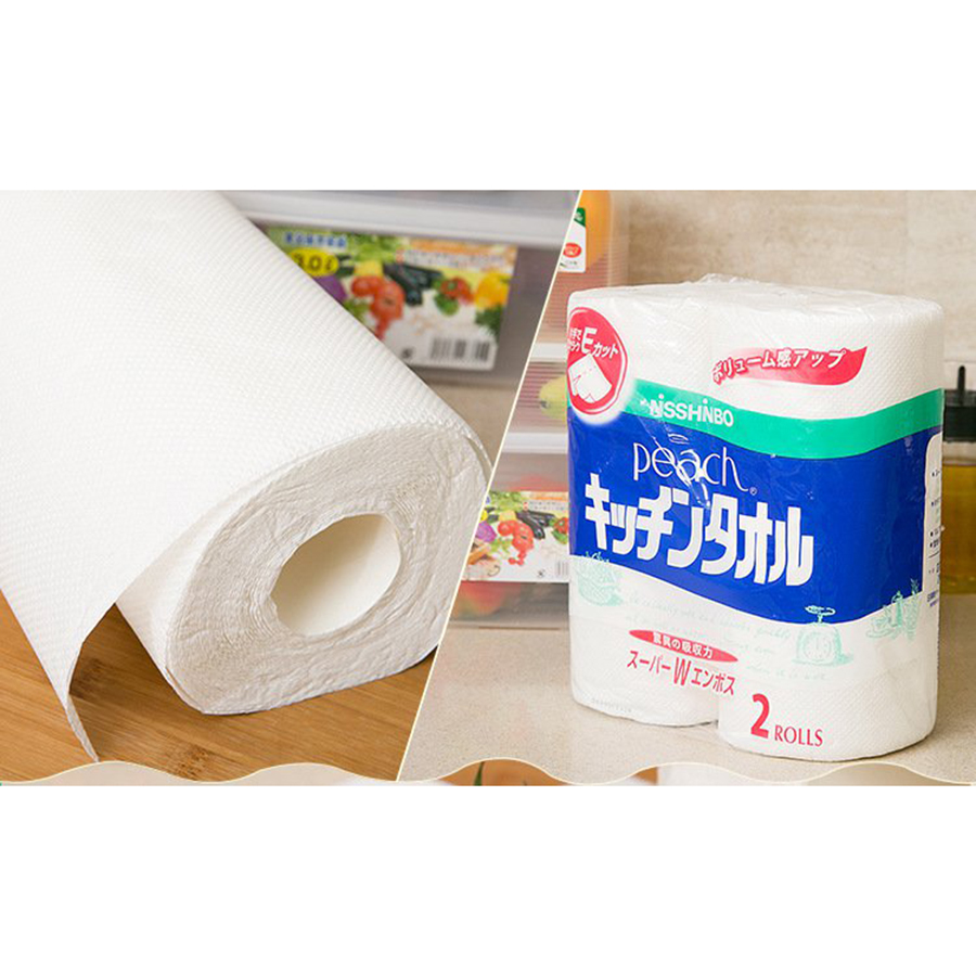 Combo Set 2 Cuộn Khăn Giấy Bếp Cao Cấp +Set 20 giấy ướt vệ sinh bếp, lò vi sóng- Nội Địa Nhật Bản