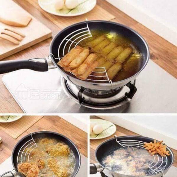 Vỉ Gác Chảo Inox Ráo Dầu Khi Chiên Rán