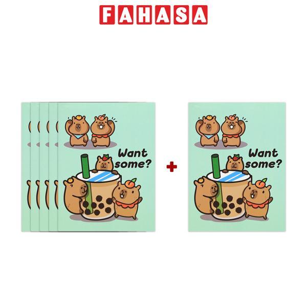 [MUA 5 TẶNG 1] Tập Học Sinh Capybara - 4 Ô Ly - 200 Trang 80gsm - The Sun - Mẫu 2