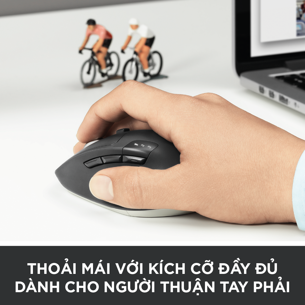 Chuột không dây bluetooth | USB Logitech M720 - Kết nối đa thiết bị, pin 2 năm, tương thích Mac | Windows - Hàng chính hãng