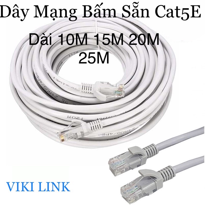 Dây cáp mạng internet bấm sẵn 2 đầu dài 10m, 15m, 20m,25m, 30m