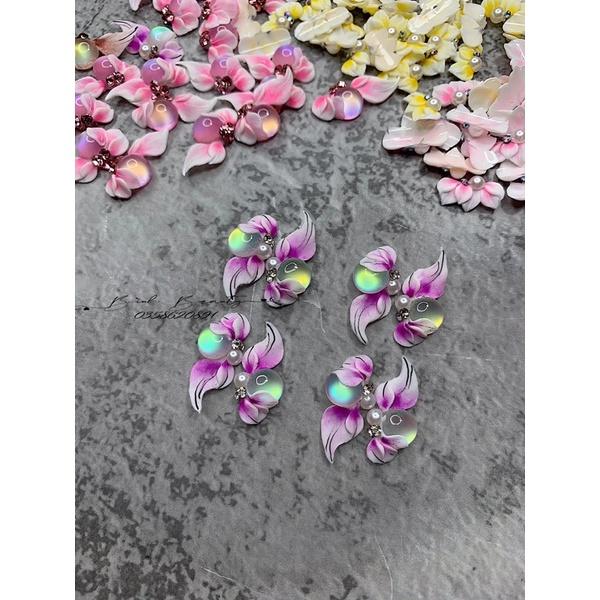 Hoa mắt mèo, hoa bột NAIL , hoa dáng dài chỉ phù hợp với móng tay nối