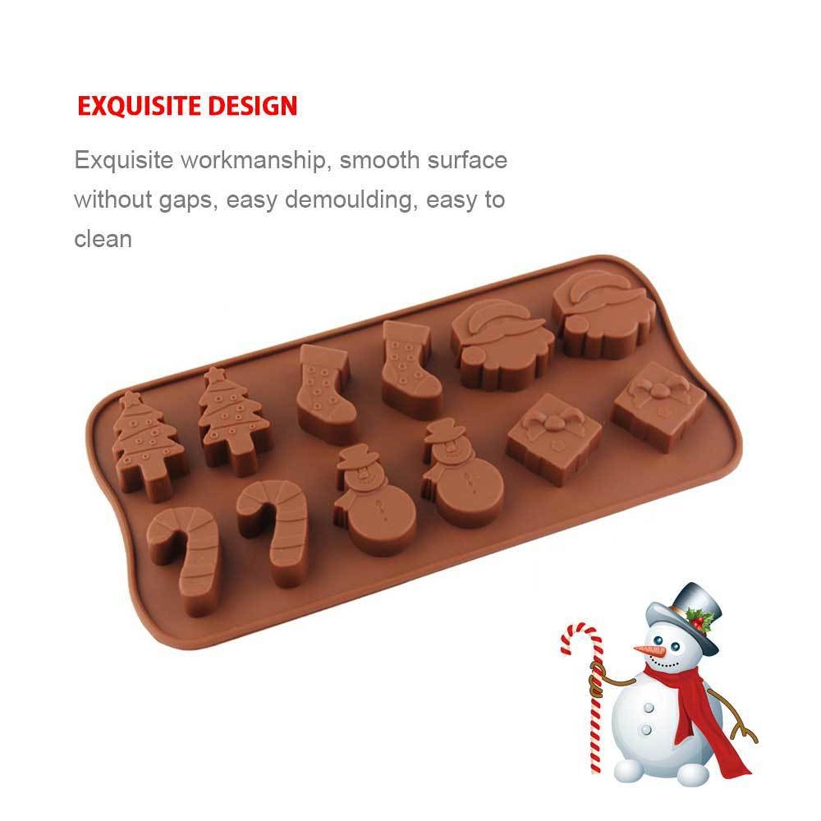 Khuôn chủ đề Giáng sinh, làm bằng silicone, không độc hại và an toàn, mềm và dẻo