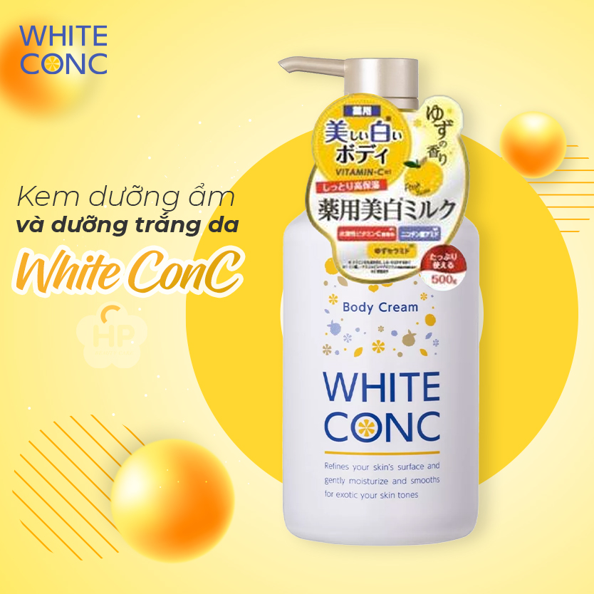 Kem Dưỡng Ẩm Và Dưỡng Trắng Da White Conc Body Cream (500G)