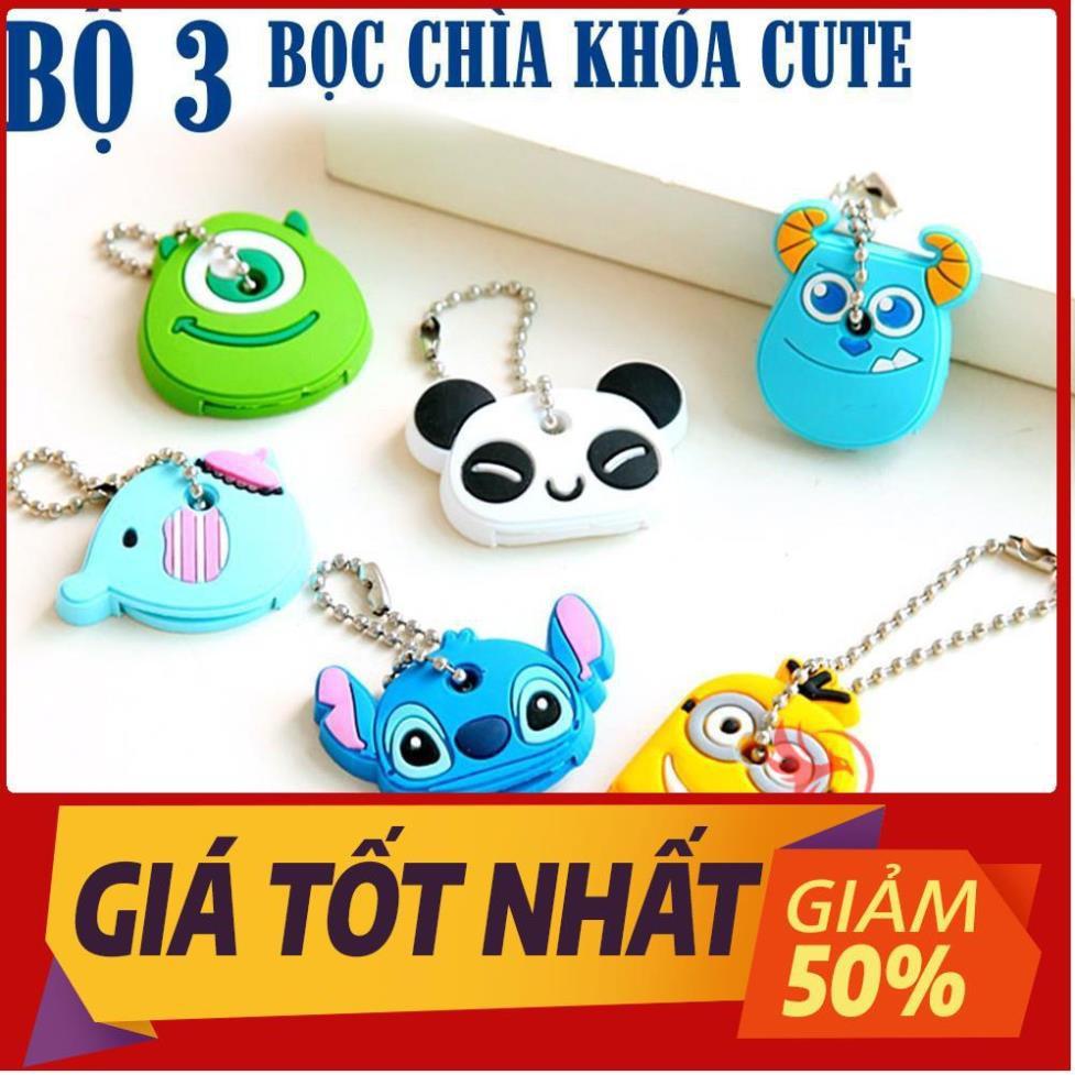 Móc khóa bọc chìa khóa hình thú hoạt hình dây đẹp dễ thương ngộ nghĩnh cute đáng yêu silicon