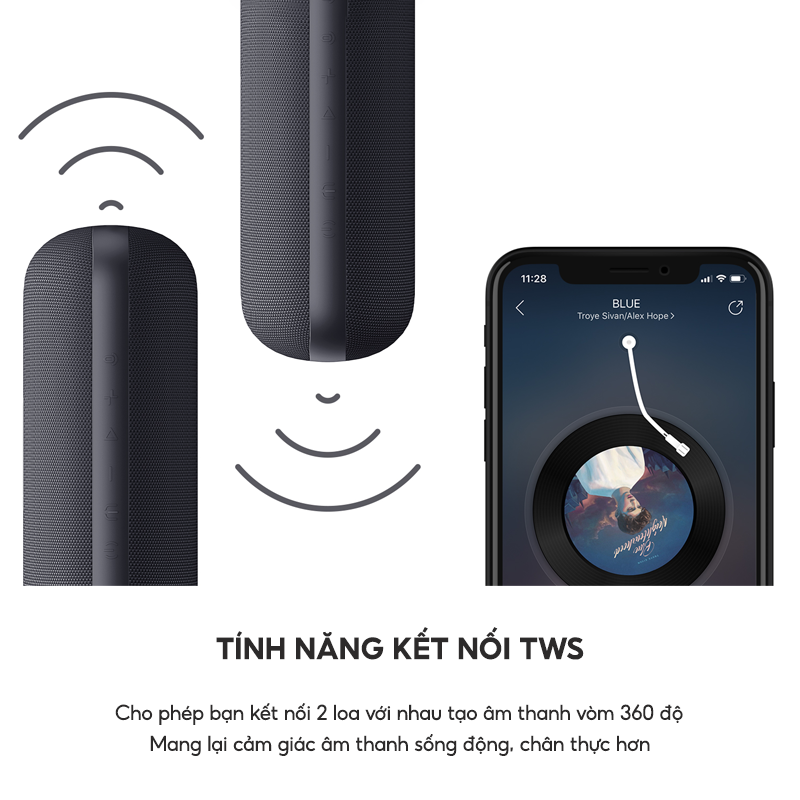 Loa Bluetooth HAVIT M69 Công Suất 2x8W, BT 5.0,Màng Loa 48mm, Kháng IPX7, Nghe Đến 25H - Hàng Chính Hãng