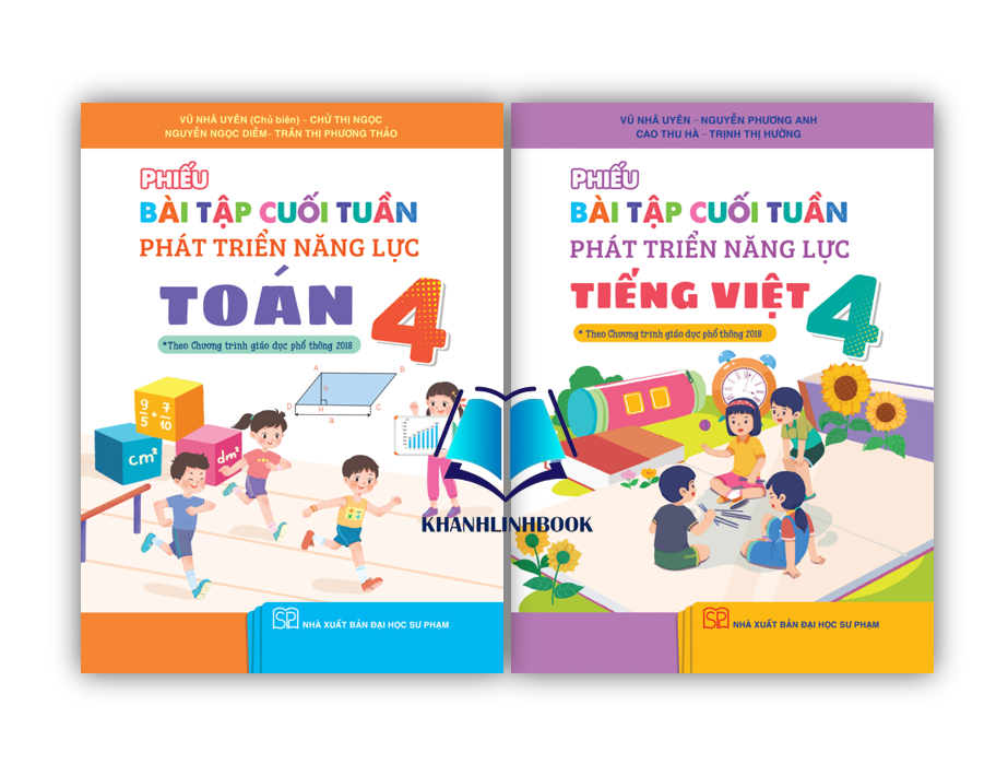 Sách - Combo Phiếu bài tập cuối tuần phát triển năng lực Toán + Tiếng việt 4 ( Kết Nối )