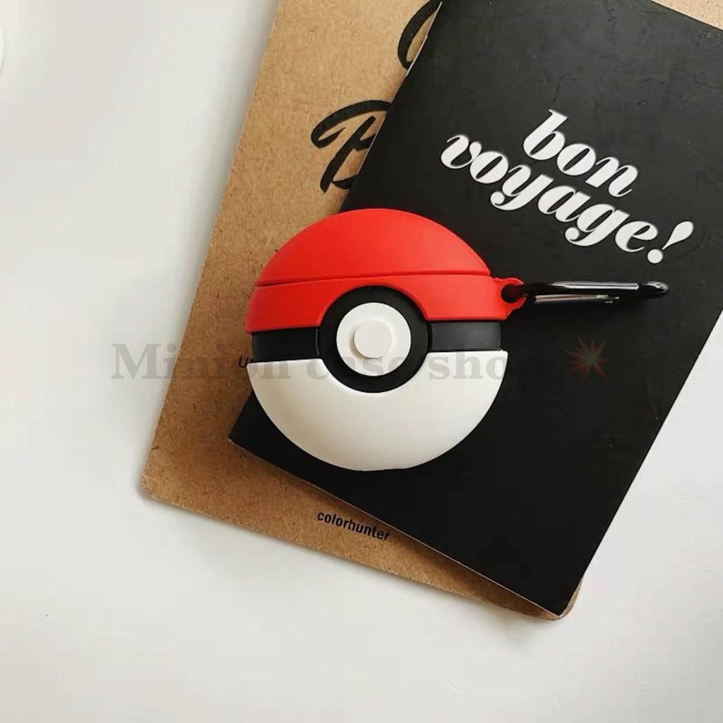 Bao Case Ốp dành cho airpod 1 và 2, tai nghe bluetooth i11,i12, i100, i200, i9s... pokemon ball hình đẹp cao cấp