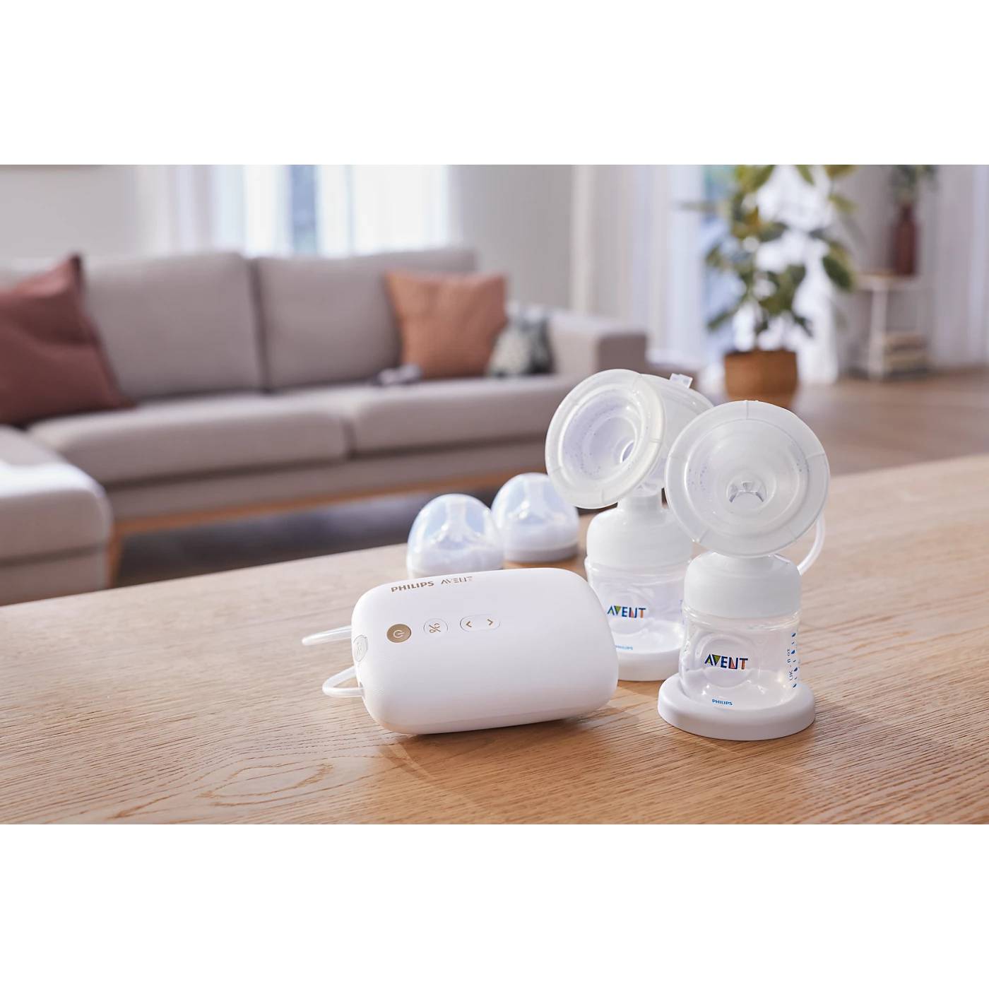 Máy hút sữa điện đôi có dây Philips Avent - Eureka Plus (có pin sạc) SCF394/11 - 250ml