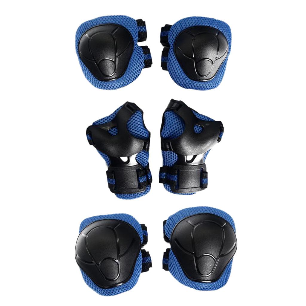 6 Pcs Kid Child Roller Skating Bicycle Bike Knee Wrist Elbow Pad Sets - 6 colors to choose