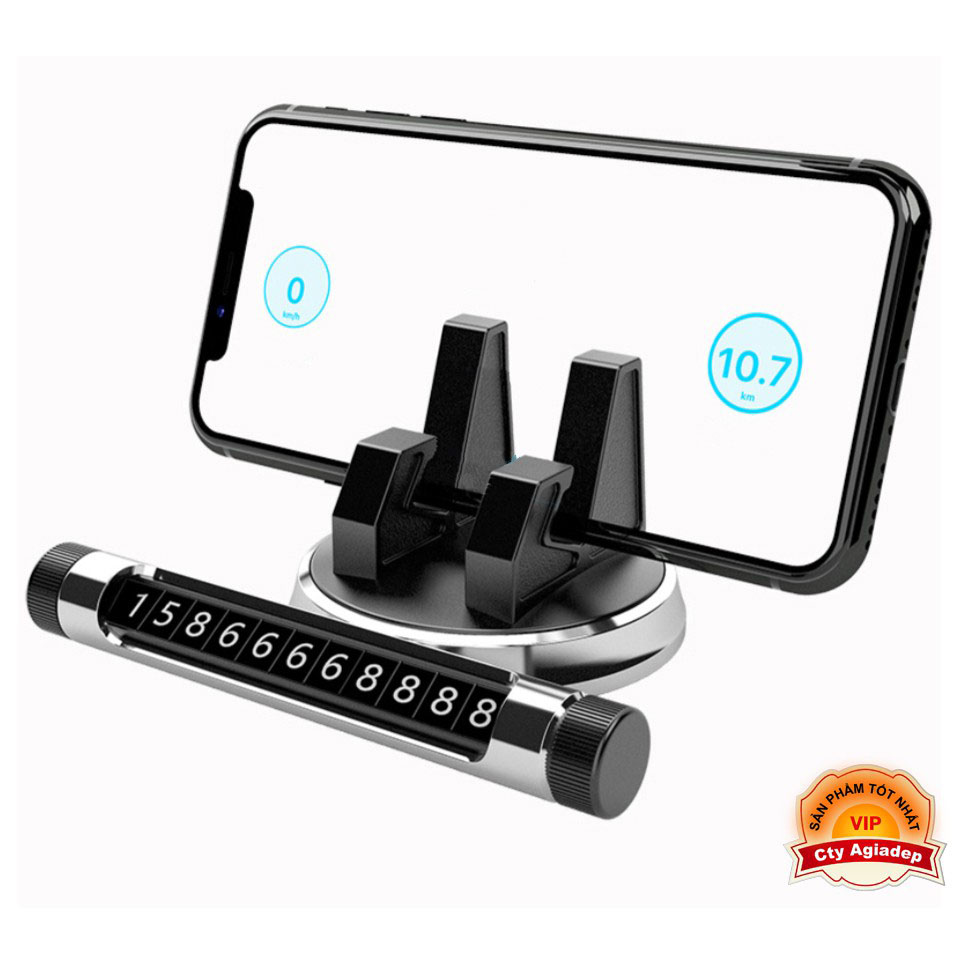 Bảng Số + Giá đỡ đt xe hơi oto xoay 360 loại xịn AGD
