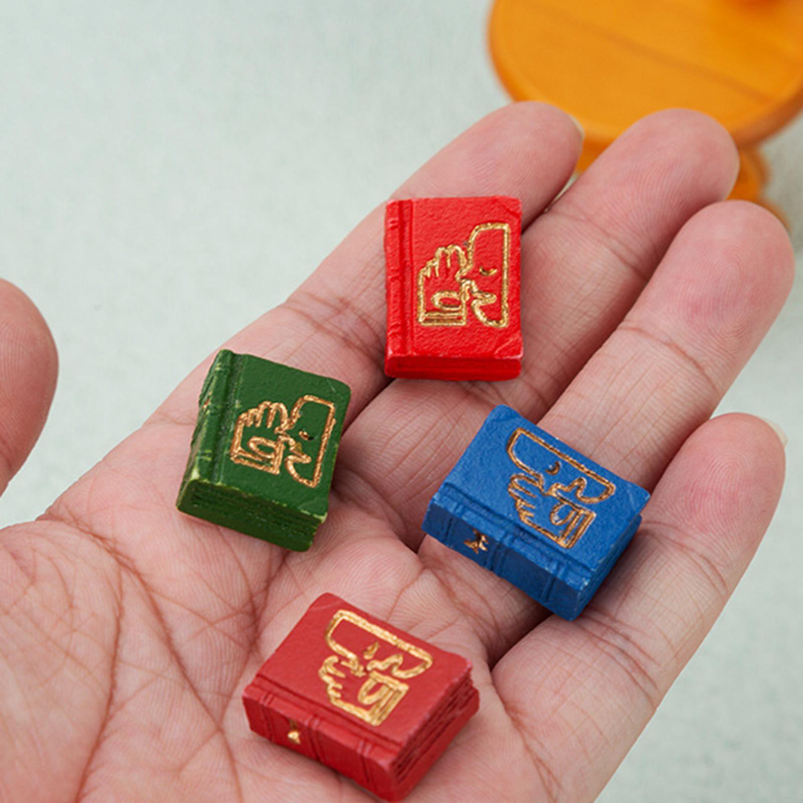4Pcs mini Pocket Book Miniature Model for Landscape Decorations