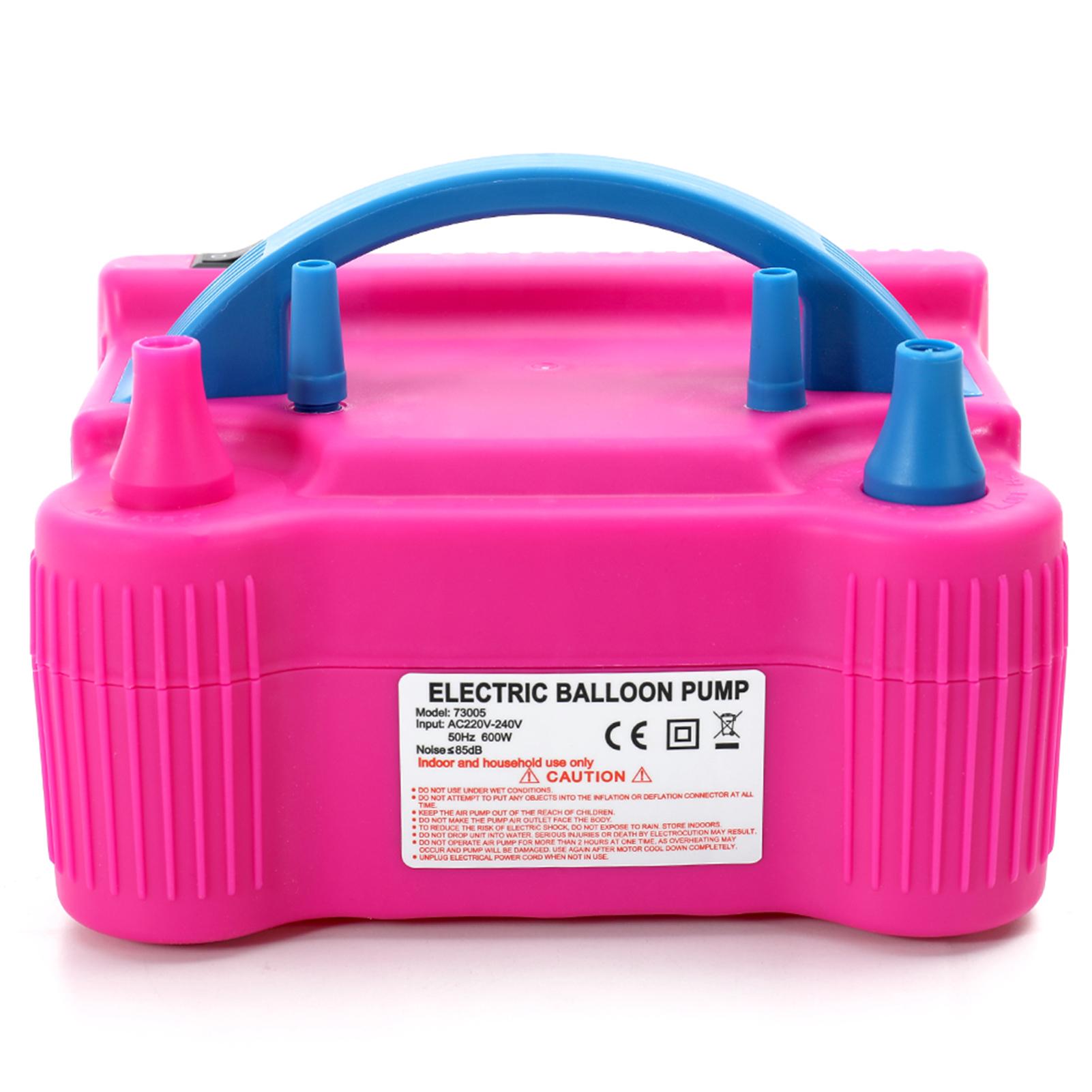 110V Electric Balloon Inflator Pump High Power Air Blower Pump with 4 Extension Nozzles Dual Pump Nozzles Fast Portable Inflatable Tool