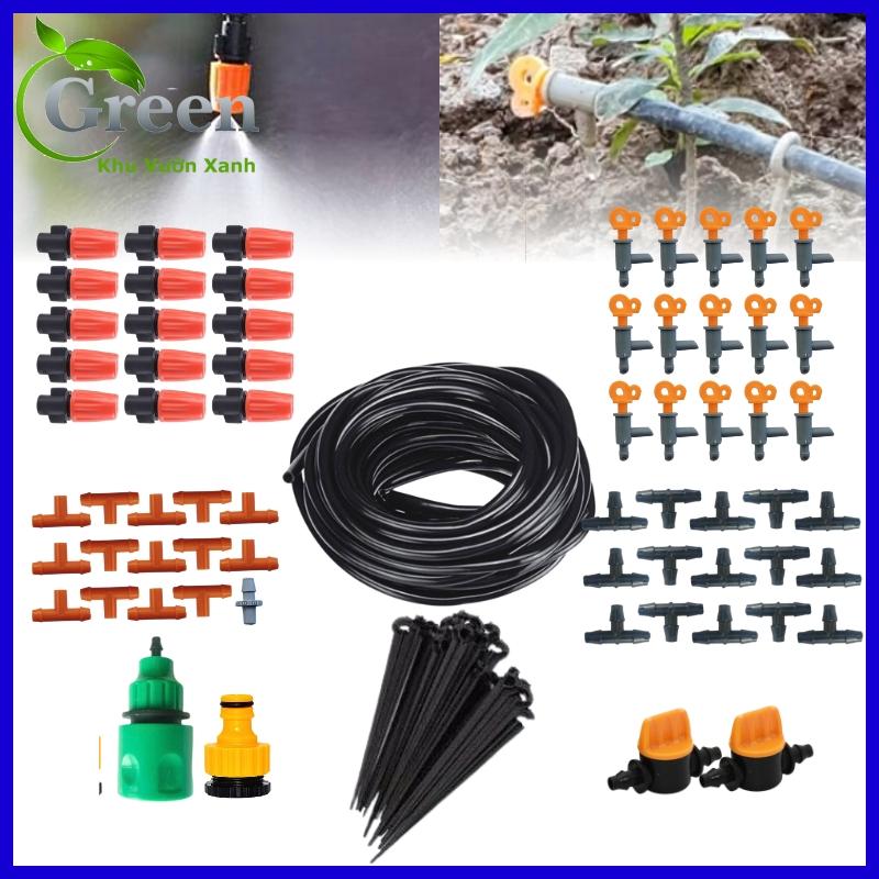 Bộ kit tưới nhỏ giọt 2 chân kết hợp tưới phun sương 20/30 béc