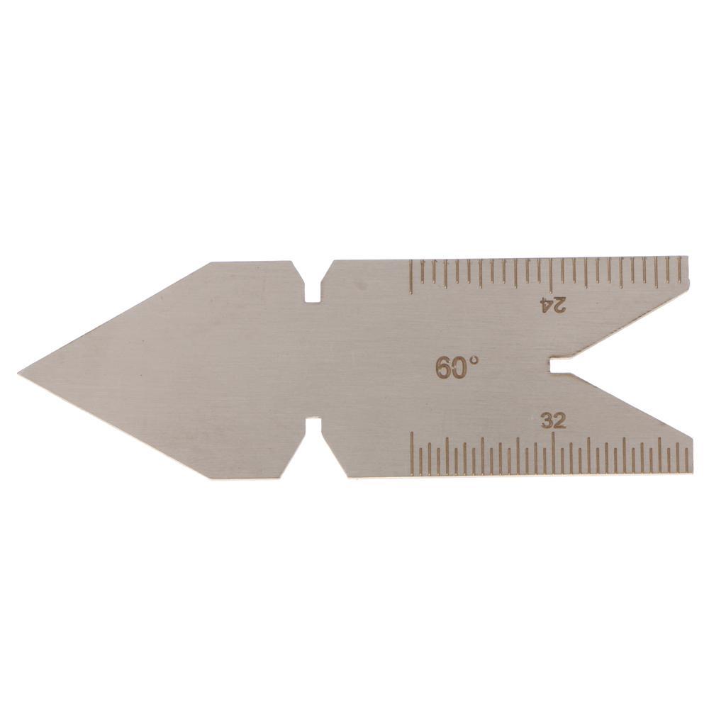 Welding Part Stainless Steel Weld Gauge Thread Pitch Gauge 50 + 60 Degree