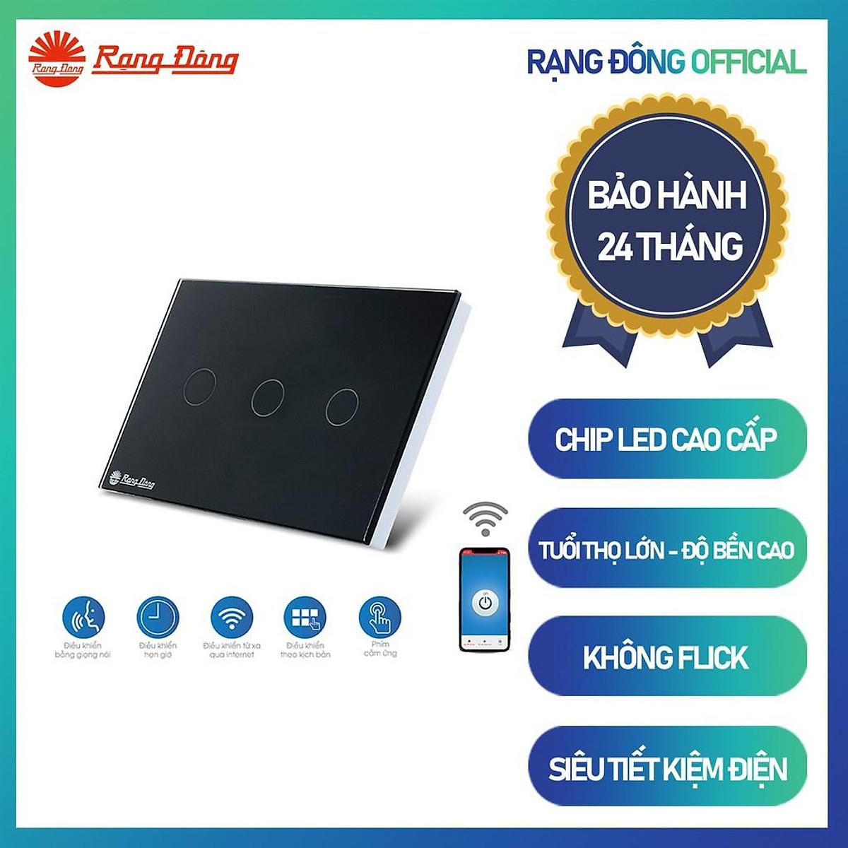 Công tắc cảm ứng Rạng Đông âm tường Model RD SW.1 | RD SW.2 | RD SW.3 | RD SW.4 - 1 nút bấm