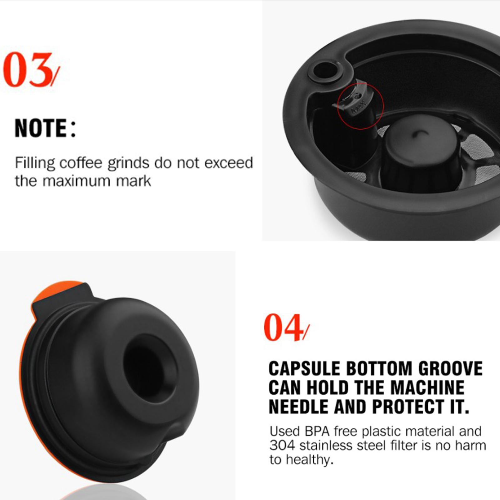 2 Pieces Reusable PP Coffee Capsule Pod Slicone Lid for Bosch